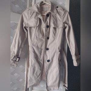 Banana Republic Women's Beige Trench Coat xs 100% cotton